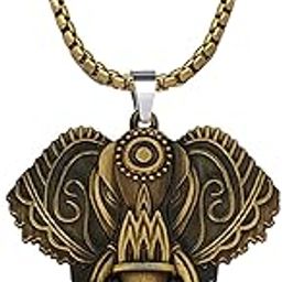 Elephant Metal Pendant Necklace With 22 Inch Box Stainless Steel Chain | Good Luck Charm Jewelry for Men & Women | Spiritual Animal Accessory-image-101