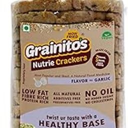Grainito's Nutrie Crackers Multi Grain Puffed Rice Cake With Seeds Oats And Soya(Garlic)Most Popular Pack Of 2-image-22