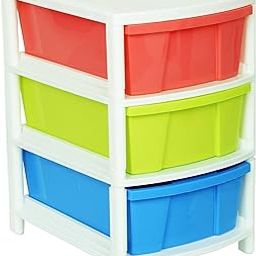 ARISTO Everest Multipurpose 3 Drawer Plastic Modular Chest Storage Organizer, Multicolour, Standard (Everest3, 39 cm x 30.5 cm x 47 cm), Rectangular-10