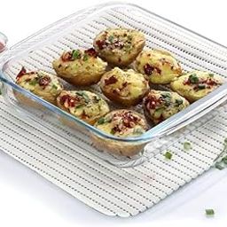 Glazora Hub Square Baking Dish 900 Ml Set Of 1 Borosilicate Glass Bowl Container For Cooking, Roasting, Serving, Baking tray, Perfect for Vegetables, Lasagna, and Casseroles (Baking Dish1)-image-13