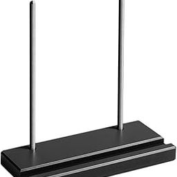 Vinyl Records Storage Holder Metal Wood Table Stand for Documents Books Dorm Black-picture-31