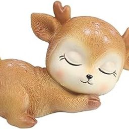 The Pot Dealer Miniature Deer Model Statue Sculpture Fairy Garden Decor Toy - Multicolour (Vibrant) Deer Figurine - 7cm-image-44