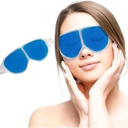 Cooling Eye Gel Mask | Reusable Eye Patches for Dark Circles, Puffiness, Dry Eyes, Headache & Pain Relief | Cold Therapy Gel Pads | Unisex for Men & Women | Blue-image-90