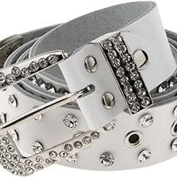 Ladies Western Crystal Studded Rhinestone Bling Cowgirl Leather Belts White | Clothing, Shoes & Accessories | Womens Accessories | Belts-image-30