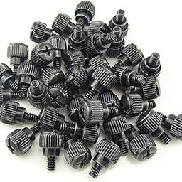 Honbay 50PCS 6#-32x5 M3.5 PC Computer Case Thumbscrews Thumb Screws Black zinc (50)-9
