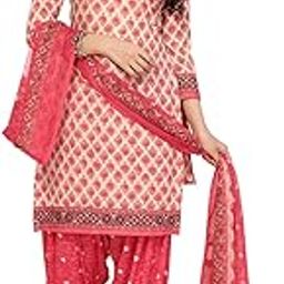 Women's Printed Dress Material - Unstitched Crepe Fabric Kurti, Pants & Dupatta Set (AZ-YS-P1-JESIKA PINK)-image-6