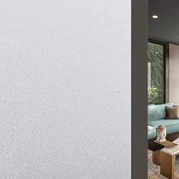 Wallnest Privacy Window Film, Frosted Static Cling Glass Film,rivacy Vinyl Frosted Window Self Adhesive Static Cling Glass Film Anti-UV Window Sticker Non Adhesive (24x50Inch)-image-1