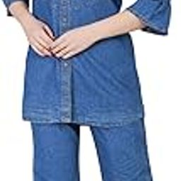 Denim Cotton Co-ord Set | Street Chic: Denim Co-Ord Set | Denim Duo: Trendy Co-Ord Set |-image-84