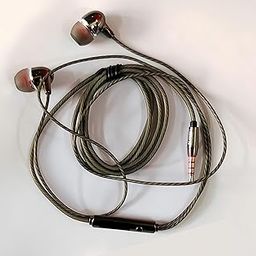 Wired Earphones with Premium Ultra HD Turbo Bass Sound Connects to All Devices ! & Mic for Calling with Button, Grey Color-24