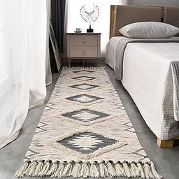 STONEMUNK® Diamond Woven Floor Runner Rugs 2 x 5 Feet Cotton Pit Loom Rug for Room, Kitchen, Living Room, Dining, and Bedroom 22x60 Inch - (Tufted - White Box)-picture-5