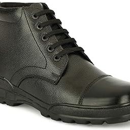 SVPANTHER Men's Black Ankle Leather Boots for Police, Commando NCC, Military, Army-picture-6