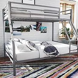 Novogratz Maxwell Metal Bunk Bed, Twin/Full, Grey, Matte-14
