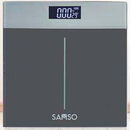 SAMSO Peak Automatic Digital Weighing Scale with Backlit LCD Panel, Ambent Temperature Display for Body Weight with 5 mm Thick Tempered Glass,Max Weight 180 Kg, (Dual Colour)- 24 Months-30
