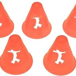 LOOM TREE 5Pcs Hollow-Out Bright Orange Slalom Cones for Slalom Skating Cone Skating-27
