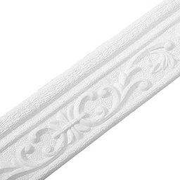 HASTHIP® 30Ft Trim Sticker Vintage 3D Embossing Trim Decal for Home Decor, Background Frame Decal Cuttable Self-Adhesive Decorative Border Decal for Wall, Photo Frame, 3 inches x 30Ft, White-image-13