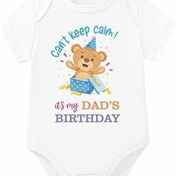 cotton romper for new born baby boy girl made to express love for Fathers/Daddies on daddy's first birthday. Half sleeves romper bodysuit clothes for infant toddler boys girls.-image-67