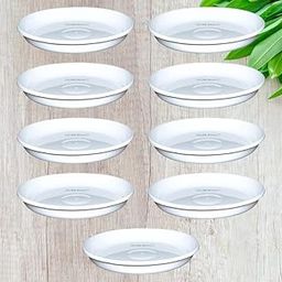 RGDECOR 8 Inches - 9 Pcs. White Bottom Plate for Pots - Pot Plates for Plants - Flower Pot Base Plate - Bottom Tray for Flower Pots Tray - Planter Plate - Plant Saucer Plate - Plant Pot Tray-image-48