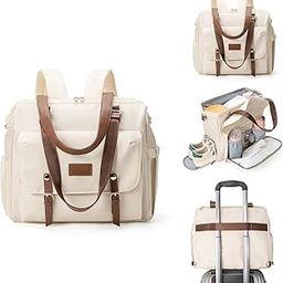 DRAVINA Diaper Bag for Mom's with Large 10-Compartment Storage, Insulated Pockets, Shoe Compartment, Waterproof Baby Bag | Shoulder Strap for On-the-Go Moms, 40cm-image-68