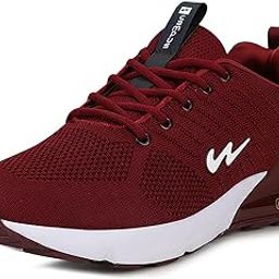 Men's Burgandy/White Running Shoes - 6 UK-picture-1