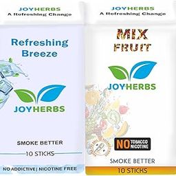 JOYHERBS Herbal Cigarettes 100% Tobacco And Nicotine Free Combo Pack Of Refreshing Breeze Mix Fruit Flavour Smoke (20 Sticks) - Made with Ayurvedic Herbs(Tobacco Alternatives) | Non Addictive-image-76