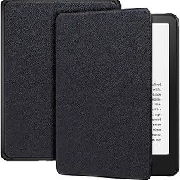 Slimshell Pu Leather Case Cover For All-New Kindle(11Th Generation-2022,Model:C2V2L3. Will Not Fit Kindle Paperwhite Or Oasis),E-Readers,Smart Shell Cover With Auto Sleep/Wake-Black-picture-6