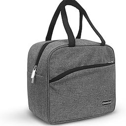 Cranique Insulated Travel Lunch Bag for Office, Tiffin Bag, Storage Bag, Unisex Lunch Box Bag for Office, College & School (QTFB1-Grey)-19