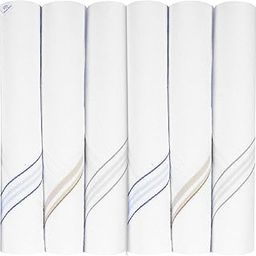 Heart Home Lining Design 100% Cotton Premium Collection Handkerchiefs Hanky for Men, Set of 6 (White), Standard (HS_37_HEARTH020438)-image-98