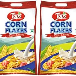 TOPS Corn Flakes 1 kg (500 gm *2 pouch) | No Added Flavour| Low Fat & Low Cholesterol | Dietary Fibre | Deliciously Crunchy | Breakfast Cereal-10