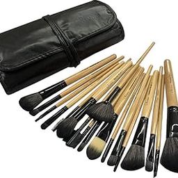 L'Rivara Bamboo Makeup Brush Set With Pu Leather Case (Bamboo, 18 Piece) - Wooden-picture-18