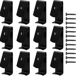 12X Flower Pot Clips Metal Durable Outdoor Wall Hook for Patio Backyard Wall Black-image-43