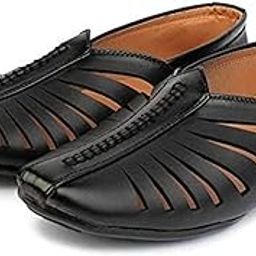 Men's Black Jutti - 6 UK-picture-7