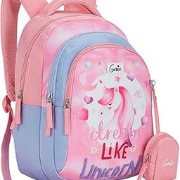 Genie Backpack for Girls Laptop Sleeve, Three Compartments and Organiser with Padded Shoulders |Best for Books,Stationery,Lunch Box & Essentials-image-76