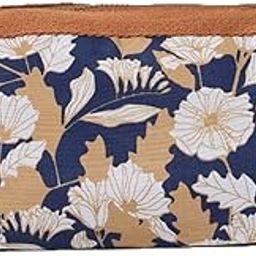 Trendegic Portable Printed Cosmetic Makeup Stationery Vanity Jewelry Travel Pouch Multifunction Purse Organizer for Women and Girls (Brown)-image-32