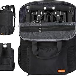 Mactso Stroller Travel Bag Compatible with GB Pockit and GB Pockit Air Plus All Terrain, Lightweight Stroller Travel Backpack for Airplane (Black, M)-26