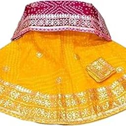 Jaipuri Bandhej Lehenga Choli Set for Women & Girls with Dupatta | Ethnic Rajasthani Ghaghra Choli | Navratri, Festival | Semi Stiched Lehnga Choli | Kota Doria Lehnga Choli Set-image-71
