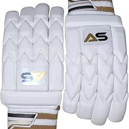 ASS Sports Right-Hand Cricket Batting Gloves for Men/Adults | Comfortable Fit Leather Cricket Batting Gloves (Gold and White Color)-image-70