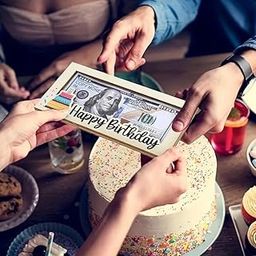 ANSHMJIMN Wooden Birthday Gift Card Holder with "Happy Birthday" Message, Cash & Gift Card Holder, DIY Wooden Party Decor, Festive Christmas Holiday Decor-image-2