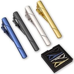 4pcs Tie Clips for Men Tie Clip Tie Bar Tie Bars for Men with gift box-image-96