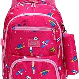 School Bag for Girl – 26Lire, 18 Inches, Durable & Sleek Waterproof Tuition Bag for Girls, Baby doll Print, Navy Black School Backpack, Picnic & Travel Bag, College Bag for Girls-image-27