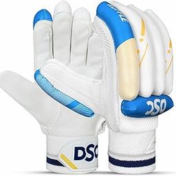 DSC Condor Ruffle Leather Cricket Batting Gloves, Mens Right (White Black)-image-40