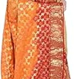 Chhota Govind Creations Women's Bandhani Silk Dupatta with Golden Zari Work | Traditional Ethnic Wear | Soft & Lightweight-image-79