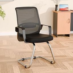 Da URBAN® Dysen Mid Back Mesh Visitor Chair | Heavy Duty Metal Frame | Office Visitor/Study/Waiting Room Sitting Chair| Professional Look Ergonomic Chair (Black)-picture-19