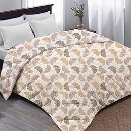 AYKA Printed Reversible Comforter 220 GSM Microfiber Reversible AC Comforter/Blanket for Winter/Quilt/Duvets for King Size Double Bed Comforter (Blue & Cream, Double (90 x 100))-image-22