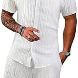 Men's Night Dress || Rayon Multi Printed Night Suit Set || Sleepwear Loungewear Shirt & Shorts Combo || Summer Wear Short Pajama Set for Men || Night Suit.-image-49