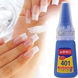 Kreni Nail Glue - Super Glue Stronger For Artificial Or Fake Nails,Nail Art 20g - Bottle 401 Rapid Fix Handmade Adhesive Quick Dry (clear, pack of 1)-28