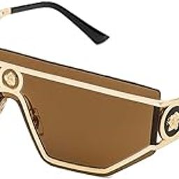 G.V Premium Sunglasses -heavy quality TRANSPARENT Gold BROWN, with (brand logo and BRAND box for men & women)-image-130