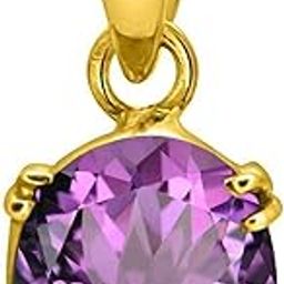 6.25 Ratti 5.00 Carat Special Quality Natural Katela Amethyst Gold Plated Pendant/Locket Gemstone by Lab Certified(Top AAA+) Quality for Man or Women-image-27