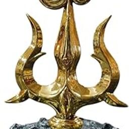 TempleTales Shiva Trishul with OM 4.5 inch/12 cm Idol Decorative Showpiece for Car Dashboard Home Decor Pooja Room with Double Sided Tape-image-39