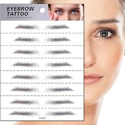 S.A.V.I 8 Pairs 6D Natural Look Eyebrow Styling Long Lasting Up to 7 Days Waterproof Temporary Tattoo Stickers - 1 Sheet (142)-98