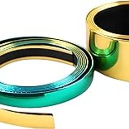 Doon Chrome Golden Stripes Suitable in Home Decor Wall Decor Furniture Couch Sofas Length 15 Meter PVC Stripes Panel,Highlighters, Multiple Uses (2 inch)-image-48